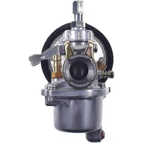 Resim Folinda 2 Takım Motorlu Bisiklet Karbüratörü - 50cc 60cc 80cc İki Zamanlı Motorlar İçin - Hava Filtresi İle Gümüş 