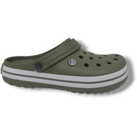 Resim Zerhan Cflex 145 Unisex Haki Beyaz Haki Sabo Terlik Sandalet 