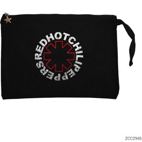 Resim Red Hot Chilipeppers Siyah Clutch Astarlı Cüzdan / El Çantası - Siyah 