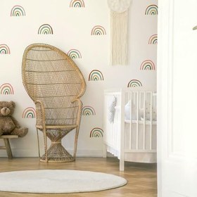 Resim RoomMates Retro Gökkuşağı Soy Yapıştır Duvar Çıkartmaları 