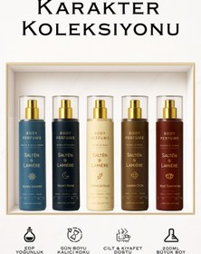 Resim Salten Lamıere 5'li Parfüm Seti Kalıcı Kadın Secret Vücut Parfümü Eny Body Mist Parfüm Mad Manifest Spreyi 