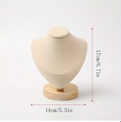 Resim Willowhaven 1 Adet Kolye Sergileme Standı, Mücevher Koleksiyonu İçin S Bej Mağaza & Ev Dekorasyon 