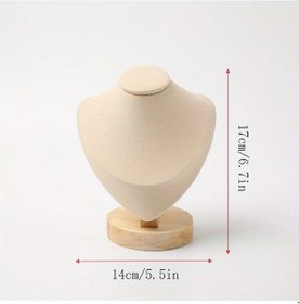 Resim Willowhaven 1 Adet Kolye Sergileme Standı, Mücevher Koleksiyonu İçin S Bej Mağaza & Ev Dekorasyon 