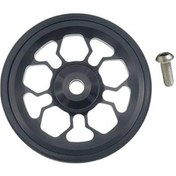 Resim Katlanabilir Bisiklet İçin Kolay Tekerlek Cnc Alüminyum Alaşım İtme Tekerlekleri Kararlı 61mm Elektrikli Bisiklet Kolay Tekerlek Yedek Parça, Siyah 