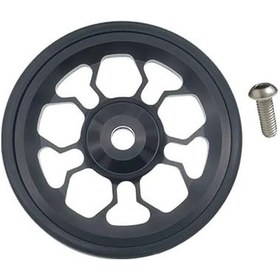 Resim Katlanabilir Bisiklet İçin Kolay Tekerlek Cnc Alüminyum Alaşım İtme Tekerlekleri Kararlı 61mm Elektrikli Bisiklet Kolay Tekerlek Yedek Parça, Siyah 