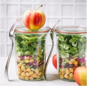 Resim Mediterian 850 ml Cam Kalıp Seti (2'li) – Kolay ve Pratik Kullanım, Krem Renk 