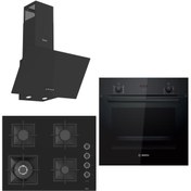 Resim Bosch &Ferre Sanremo Wok Bek - Döküm Izgara 3 lü Ankastre Set (HBF512BB1T - SC405 - D086) 65 cm Ocak 