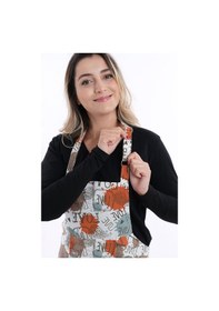 Resim Tulipa Ayar Askılı Sıvı Geçirmez Su Geçirmez Mutfak Önlüğü Havlulu Mutfak Önlüğü Antrasit 