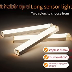 Resim Akıllı İnsan Vücudu Algılama Işığı, USB Manyetik Lamba, Algılama Gece Lambası, Gardırop Işığı, Dolap Işığı, Ofis Dolabı ve Ayakkabı Dolabı Işığı 