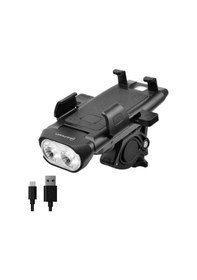 Resim Briviga 650lm Telefon Tutuculu Bisiklet Ön Far + Powerbank Siyah 