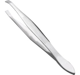 Resim Pdrplnt Fs-Gümüş Ton Eğimli Düz Uçlu Metal Saç Kaş Cımbız Bayan Için Kozmetik Aracı (Yurt Dışından) 