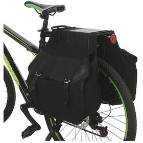 Resim Sürekli Bisiklet Yetişik Çanta, İki Büyük Bölmeli, Uzun Mesafe Sürüşler İçin, Siyah 38x16x34cm Siyah Siyah 