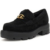 Resim Kadın Yanikay Kürk Astarlı Süet Kalın Tabanlı Makosen - Siyah 4120780 