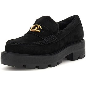 Resim Kadın Yanikay Kürk Astarlı Süet Kalın Tabanlı Makosen - Siyah 4120780 