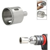 Resim FourForce Granit Fayans Porselen Cam 33MM Yuvarlak Delme Pancı Elmas Uçlu Delik Açma Karot Matkap Ucu 
