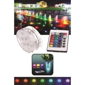 Resim Su Geçirmez Kumandalı Renk Değiştiren Rgb Su Altı LED Lamba Spot 