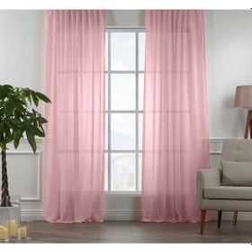 Resim Evdepo Home Pembe Vual Tül Perde Tek Kanat 