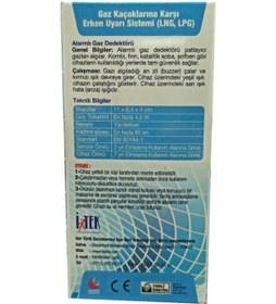 Resim İtek Nys-3 Doğalgaz Alarm Cihazı Gaz Dedektörü 