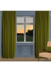 Resim Yağ Yeşili Ada Fon Perde Sık Pile 1'e 3 Pile-yağ Yeşili Yağ Yeşili 