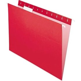 Resim Geri Dönüşümlü Askılı Klasörler, Mektup Boyutu, Kırmızı, 1/5 Kesim, 25/bx (81608) 