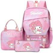 Resim Maxaccess Sanrio Serisi Çanta Seti 3lü Dark Pink Fireworks Multicolor Okul Sırt Çantası Genç Kız Multicolor 