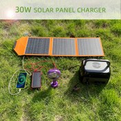 Resim EcoPower 30W Taşınabilir Katlanabilir Güneş Paneli Şarj Cihazı, Çift USB ve DC Çıkışları, Yüksek Verimli Tek Kristal Silikon, Sökülebilir Fotonik Modül, Güneş Enerjili Şarj Cihazı Telefonlar ve Cihazlar için 