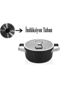 Resim Oms Ekstra Güçlü Biogranit Tencere 22 cm | 3,5 Litre | Indüksiyon Tabanlı | 10 Yıl Garantili 