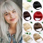 Resim Kadın Senteetik Bangs Saç Parçası, Düz Saç, Yüksek Sıcaklık Lif, Doğal Görünüm, Klipsli Bangs ile Tassel, 25.4 cm, Temel Stil, Tüm İnsanlar İçin Uygun 