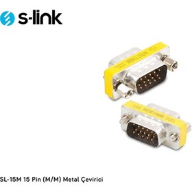 Resim S-Link Sl-15m 15 Pin M/m Metal Çevirici 