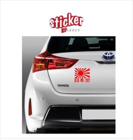 Resim Sticker Market Japonca Kırmızı Renk Sticker 