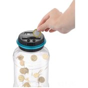 Resim Padalink Elektronik Sayım Özelliği İle Şeffaf Euro Para Kazanesi - Lcd Ekranlı, 2.5l Kapasiteli, Abs Malzeme 1 Adet 