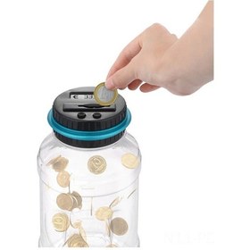 Resim Padalink Elektronik Sayım Özelliği İle Şeffaf Euro Para Kazanesi - Lcd Ekranlı, 2.5l Kapasiteli, Abs Malzeme 1 Adet 