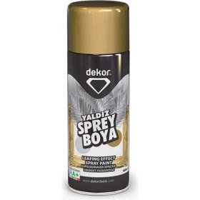 Resim Badem10 Dekor Akrilik Efektli Sprey Boya Altın Yaldız 400 Ml 