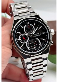 Resim Ferrucci Function Erkek Kol Saati, Çelik Kordon & Özel Tasarım, 3atm Suya Dayanıklı Gümüş-siyah Sdfe Gümüş - Siyah 