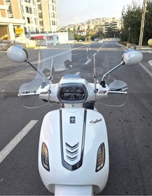 Resim Motocam Arora Safari 50-125 Siperlik Ön Cam 2021-2025 Model 37cm Şeffaf Renkli 4mm Aparatsızdır 
