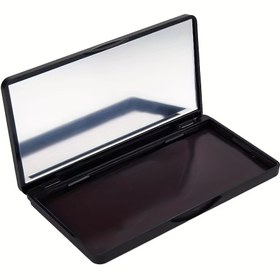 Resim Mıknatıs ile Yürüyüş Dostu Makyaj Paleti Kılıfı - Ayarlı, Güçlü Plastik, Göz Altı Koyu, Pudra ve Blush için İdeal, Taşınabilir Kozmetik Düzenleyici|Sleek Siyah Kılıf|Mıknatıs Kapatma, Seyahat Makyaj Kılıfı 