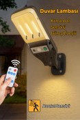 Resim Badem10 Duvar Lambası Aplik Hareket Sensörlü Kumandalı Plastik Sokak Bahçe İç Dış Aydınlatma Armatürü IP54 