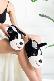 Resim Mrt Shoes Unisex Köpek Figürlü Peluş Panduf Ev Botu 