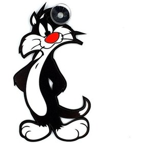 Resim Sylvester Karakter Vantuzlu Pleksi Cam Süsü - Sylvester Cam Süsü 