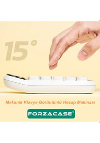 Resim Mekanik Klavye Görünümlü Lcd Ekran Hesap Makinesi-fc637s Sarı 