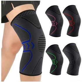 Resim Jokmae Spor Diz Koruyucu, Yüksek Elastik Dokuma, Soluklu Kaymazsız, Kompresyon Desteği, Tekli Paket, Unisex Ab008 Mavi Diğer 