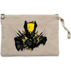 Resim Wolverine Splash Krem Clutch Astarlı Cüzdan / El Çantası - Krem 