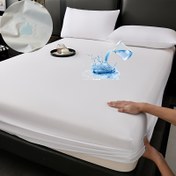 Resim 1 Adet Su Geçirmez Çarşaf - Yumuşak, Rahat Düz Renkli Derin Cepli Matras Kılıfı | Öğrenci Evleri, Misafir Odaları ve Oteller İçin Makinede Yıkanabilir Nefes Alabilen Astar Baskısız Temel Ürün 