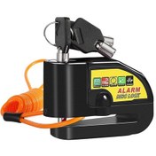 Resim Alarm Ses Güvenliği İle Disk Fren Kilidi Alarmı W / Hatırlatma Kablosu Siyah Yurt Dışından 