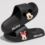 Resim DISNEY Mickey ve Minnie Mouse Çifti'nin EVA Terlikleri - Yumuşak Kaymaz Açık Ayaklı İç/Dış Mekan Ev Ayakkabıları, Kadınlar ve Erkekler için Nefes Alabilir Hafif Tüm Sezon Konforu, Cinsiyetsiz Günlük Ev ve Yazlık Giyim, İç Dış Mekan Terlikler | Karikatür Karakter Tasarımı | Yumuşak Ayakkabılar, Ev Terlikleri 