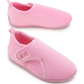 Resim Gezer Kışlık Kız Çocuk Pvc Rahat Taban Cırt Cırtlı Ayarlanabilir Ev Okul Kreş Panduf Ayakkabı Pembe 