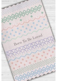 Resim Homshtag Sevilmek İçin Doğdu Açık Renkli Çocuk Odası Halısı Çok Renkli 