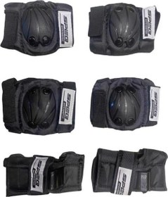 Resim Forte Gt NBYC 971 Speq Yetişkin Bisiklet Dizlik Dirseklik Koruma Seti S Beden Siyah 