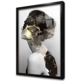 Resim Kadın Manipülasyon Çerçeveli Cam Tablo-172005 