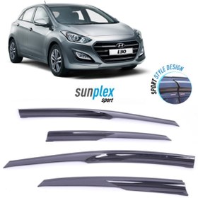 Resim SUNPLEX Hyundaı I30 Hb 2012-2015 Modeller İçin Cam Rüzgarlığı Mugen 4 Parça 1.Sınıf Kalite 